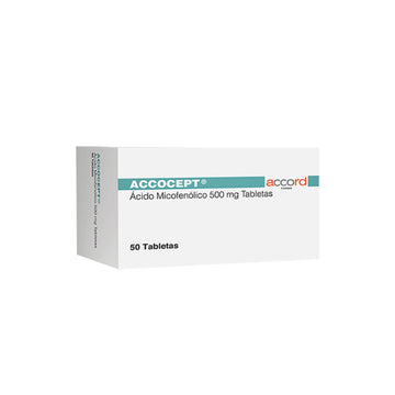 ACCOCEPT Acido Micofenólico 500 mg caja con 50 Tabletas