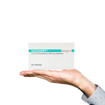 ACCOCEPT Acido Micofenólico 500 mg caja con 50 Tabletas