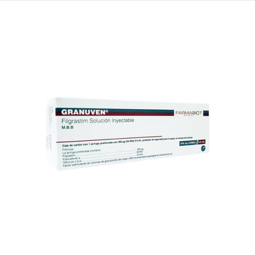 GRANUVEN Filgrastim 300 mcg / 0.5 ml caja con 1 jeringa