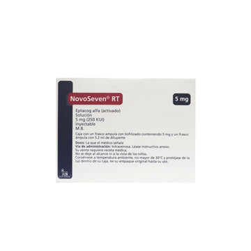 NOVOSEVEN RT (Factor VII Alfa Recombinante) 5 mg c/1 frasco ámpula
