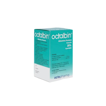 OCTALBIN Albúmina Humana solución inyectable 25% caja con un frasco ámpula con 50 mL